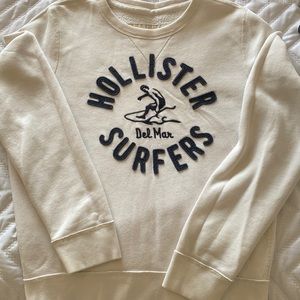 Mens cream Hollister sweatshirt